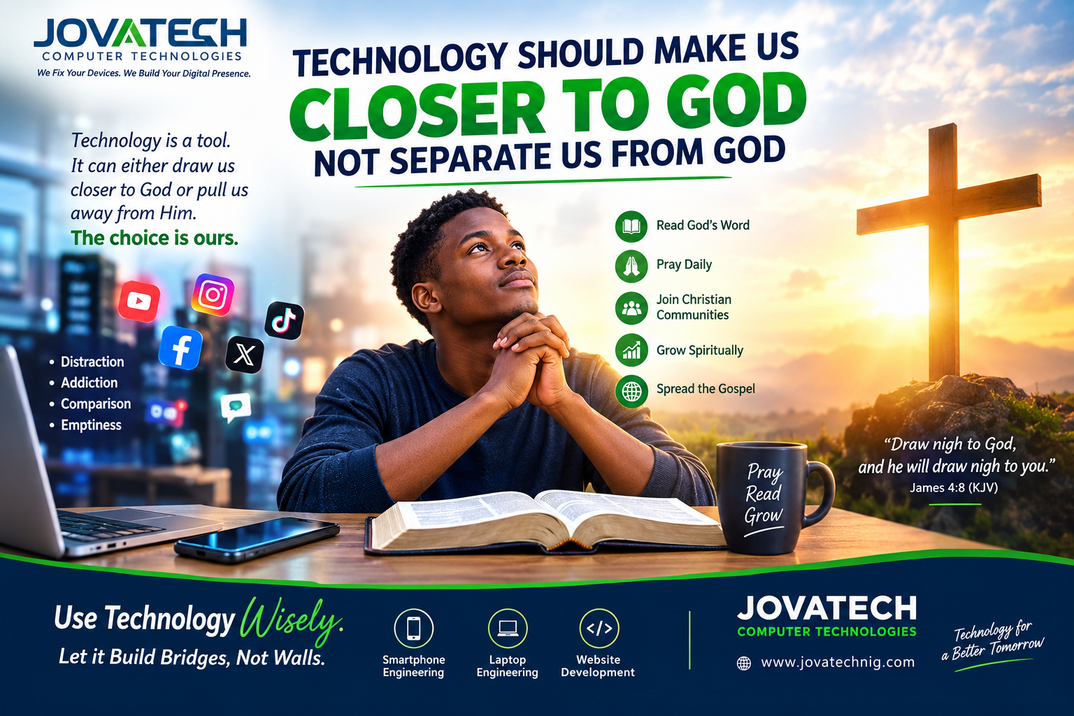 TECHNOLOGY SHOULD MAKE US CLOSER TO GOD, NOT SEPARATE US FROM GOD